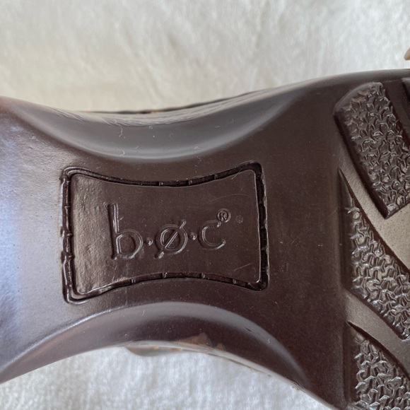 B.O.C. by Born Women's Shoes 8.5 Peggy Tortoiseshell Clogs Brown Leopard Y2K - Picture 13 of 14